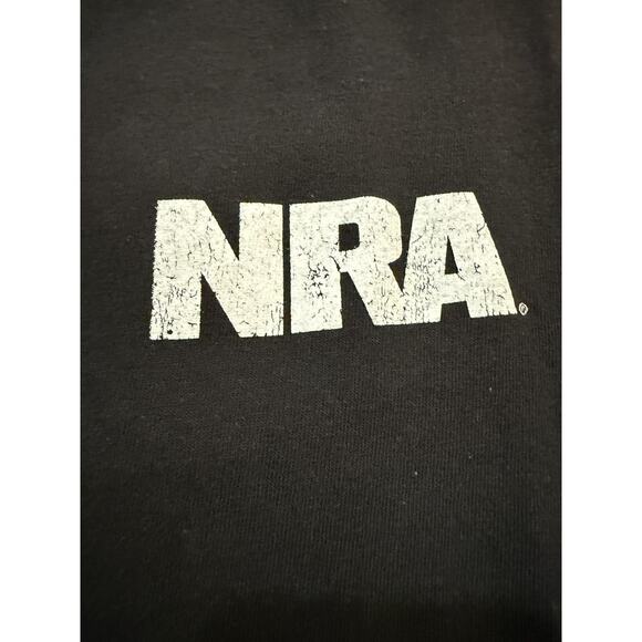 NRA Shirt Mens LG Black Graphic 2nd Amendment Defending Rights Tee Patriotic Y2K - Picture 3 of 7